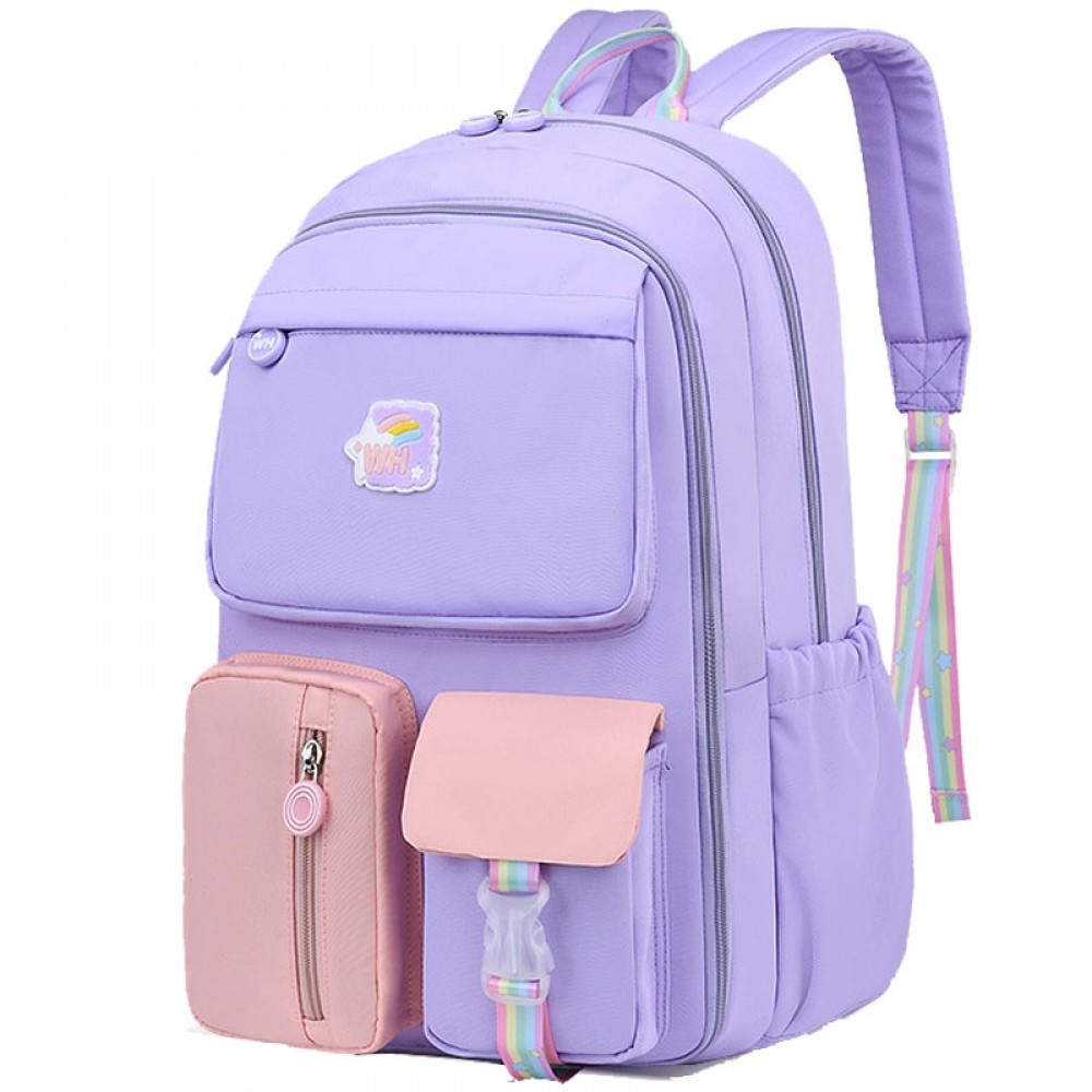 Cute Backpack For Girls School Multi-pocket Pink Waterproof Backpacks