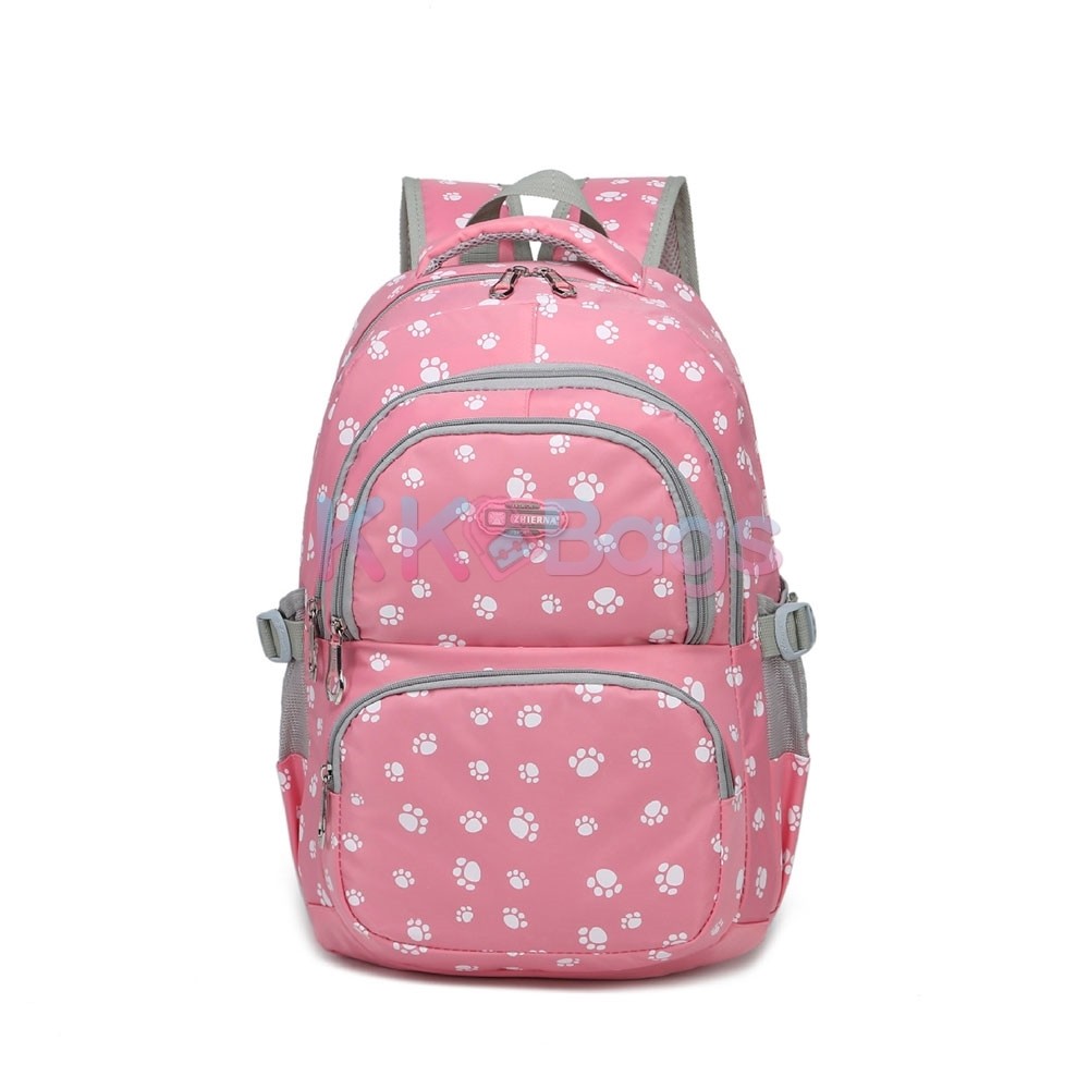Paw Prints In Multiple Colors Backpack Girl Schoolbag Shoulder Satchel Bookbags 