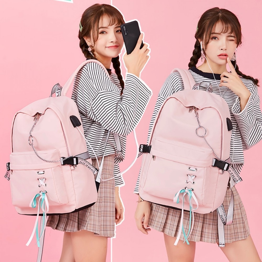Classical Teens Drawstring Backpack Waterproof Campus Travel Bag for ...