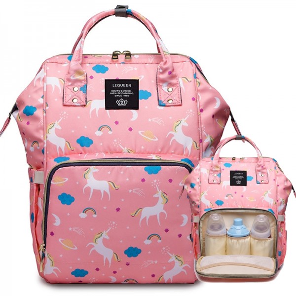 Sale Unicorn Diaper Bag Backpack for Mom Dad Nappy Bags Large Capacity Baby Care Outdoor Bag