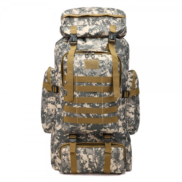 Sale 80L Camouflage Design Outdoor Camping Hiking Backpack for Men