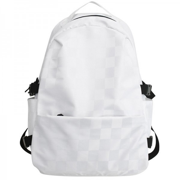 Waterproof Plaid Backpack Durable School Bookbag For Students