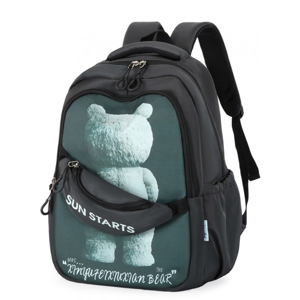 Bear Backpack For 6-8 Grade Boys Waterproof Schoolbag