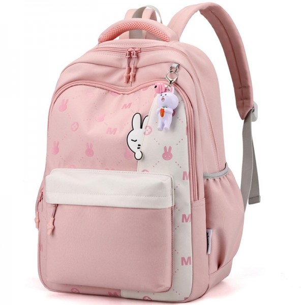 Cute Rabbit School Backpack For Kids Junior High School Students Bookbag