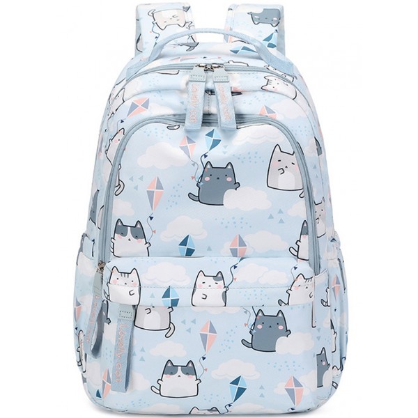 Cats Printed Backpack Bookbag Schoolbag For 1-6 Grade Girls