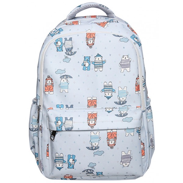 Cartoon Backpacks For 1-6 Grade School Girls Graffiti Bookbag
