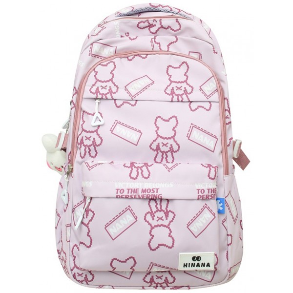 Girls Cartoon Bear Backpacks For 1-6 Grade Bookbag with Doll
