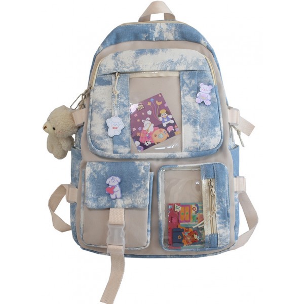 Tie-dye Backpack Casual Bookbag For 1-6th Grade Girls