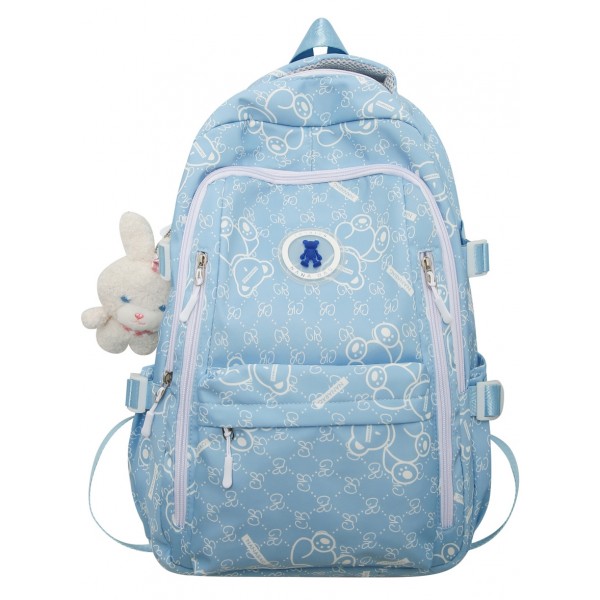 Large Capacity Backpack Bear Pattern Schoolbag For 1-6th Grade Girls