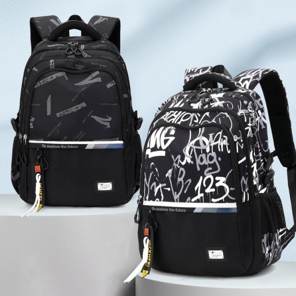 Stylish Prints Backpack For School Boys Travel Bookbag
