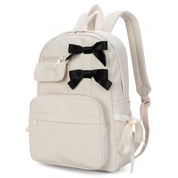 Bow Cute Student Rucksack Nylon School Bag Girl Book Backpack