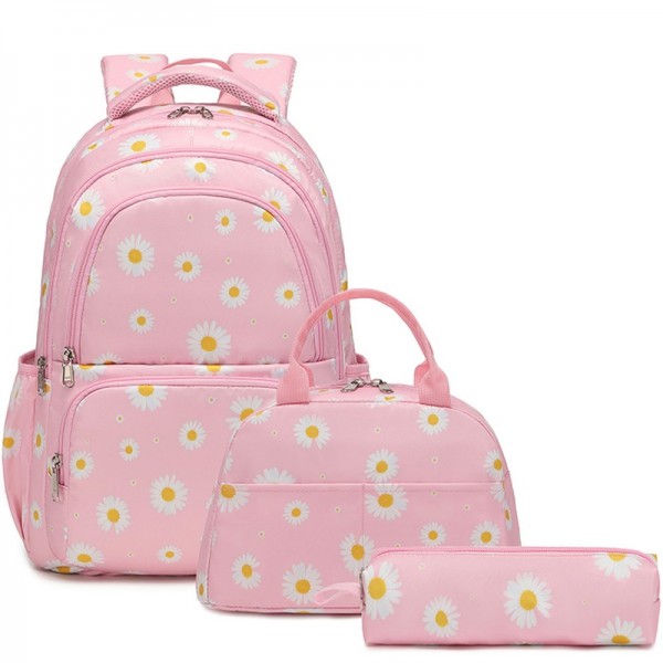 3-in-1 Daisy Backpack Lunch Bag Pencil Bag Schoolbag Set