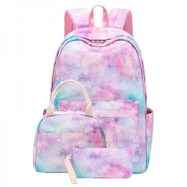 Teens Laptop Backpack for School Graffiti Printing Schoolbag Bag Set