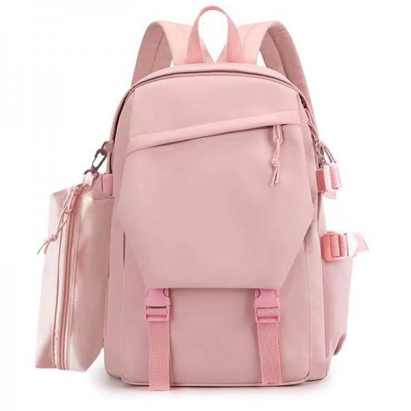 Teenage Girls Pink Bacpacks for School Students Bookbag Outdoor Daypack with Pencil Box