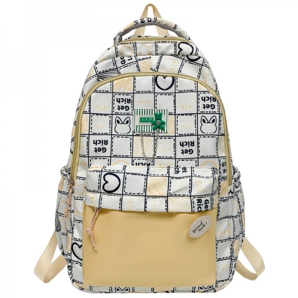 Kids School Backpack For Primary Girls Plaid School Book Bag