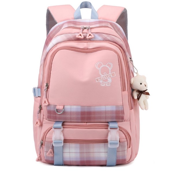 Teenage Girls Back to School Backpacks Students Fashion Plaid Bookbag Outdoor Daypack
