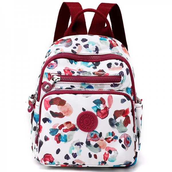 Nylon Women's Backpack Printed Small Bag Mini Backpacks for Girls