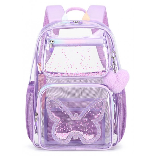 Clear Backpack Transparent Heavy Duty TPU Bookbag For Girls