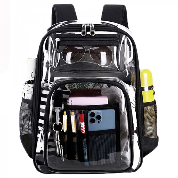 Heavy Duty Backpack Clear Backpack See Through Schoolbgs Large Capacity TPU Bags For Teens