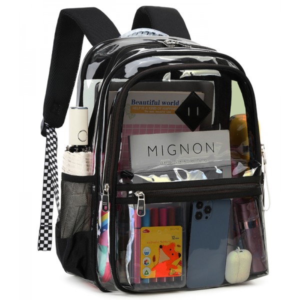 Transparent Backpack See Though Bookbag Durable PVC Backpack For Students