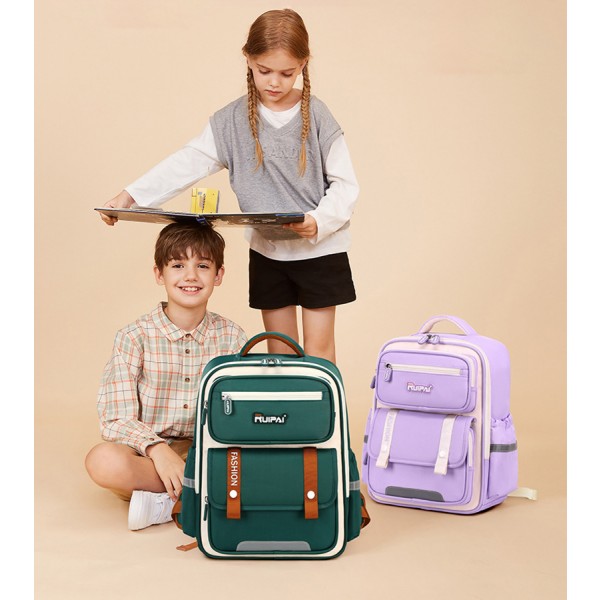 Primary School Backpack Large Capacity Schoolbag For Girls Boys Students