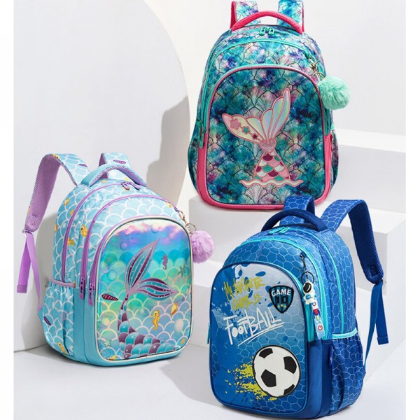 3 Pcs School Backpack Set Cartoon Pattern Book Bags For Teens
