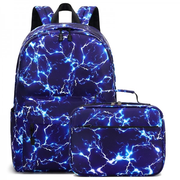 Cool Backpack School Laptop Bookbag 17 inch Large Travel Bag For Teens with Lunch Bag