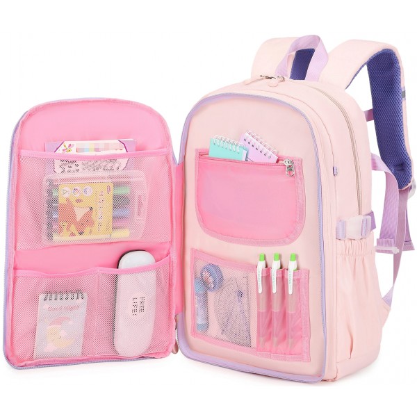 Girls Cute Backpack Elementary School Bunny Bag for Kids Laptop Bag Kindergarten Preschool Bookbag