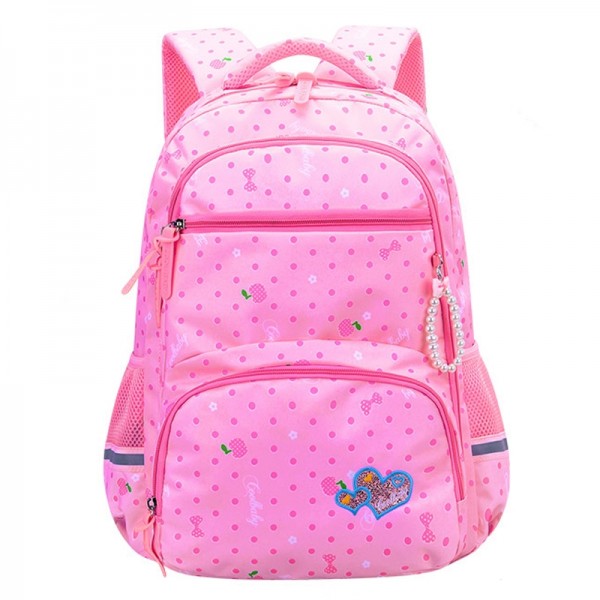 Cute Princess Style Dot Printed Oversized Backpack for Primary School Kids