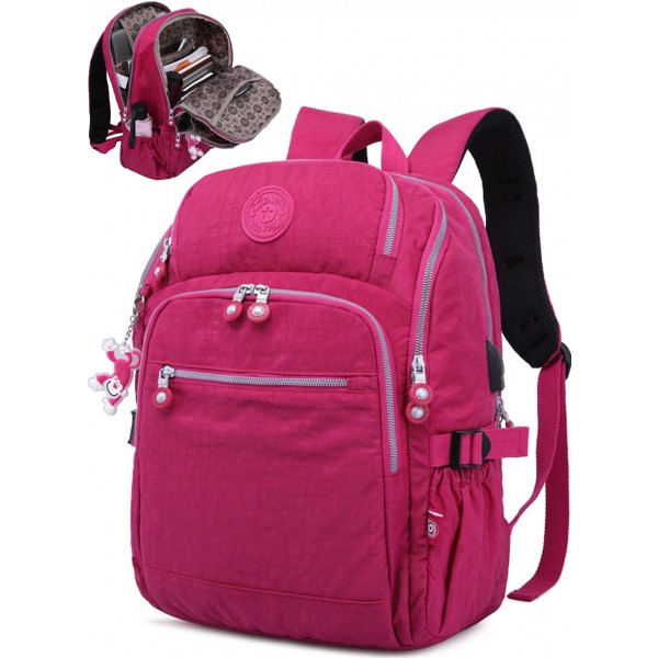 Big High Quality Backpack with USB Nylon Waterproof Lightweight Travel Bag for Teens 