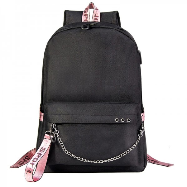 Women's Fashion Sporty Travel Backpack Laptop Daypack with USB Charging Port Randomly Delivery