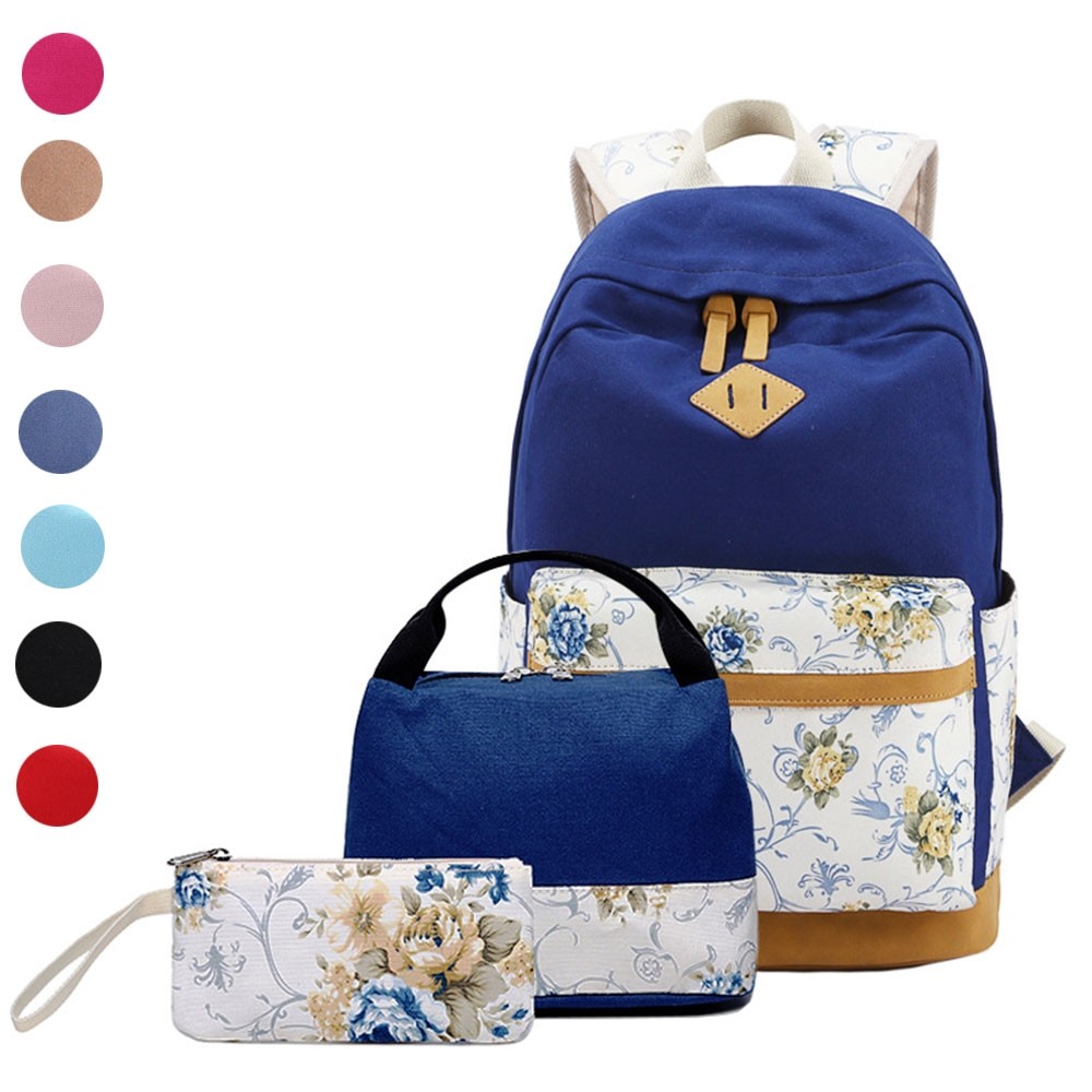 CAMTOP Backpack for Teen Girls Kids School Bookbag Lunch Box Set Y0080-3/Light Blue Watermelon 